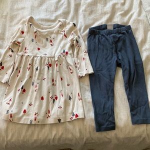 Girls Hanna Andersson dress and legging set